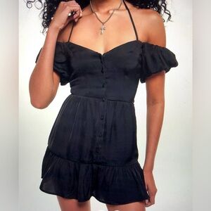 Kimchi Blue Black Off-Shoulder Mini Dress